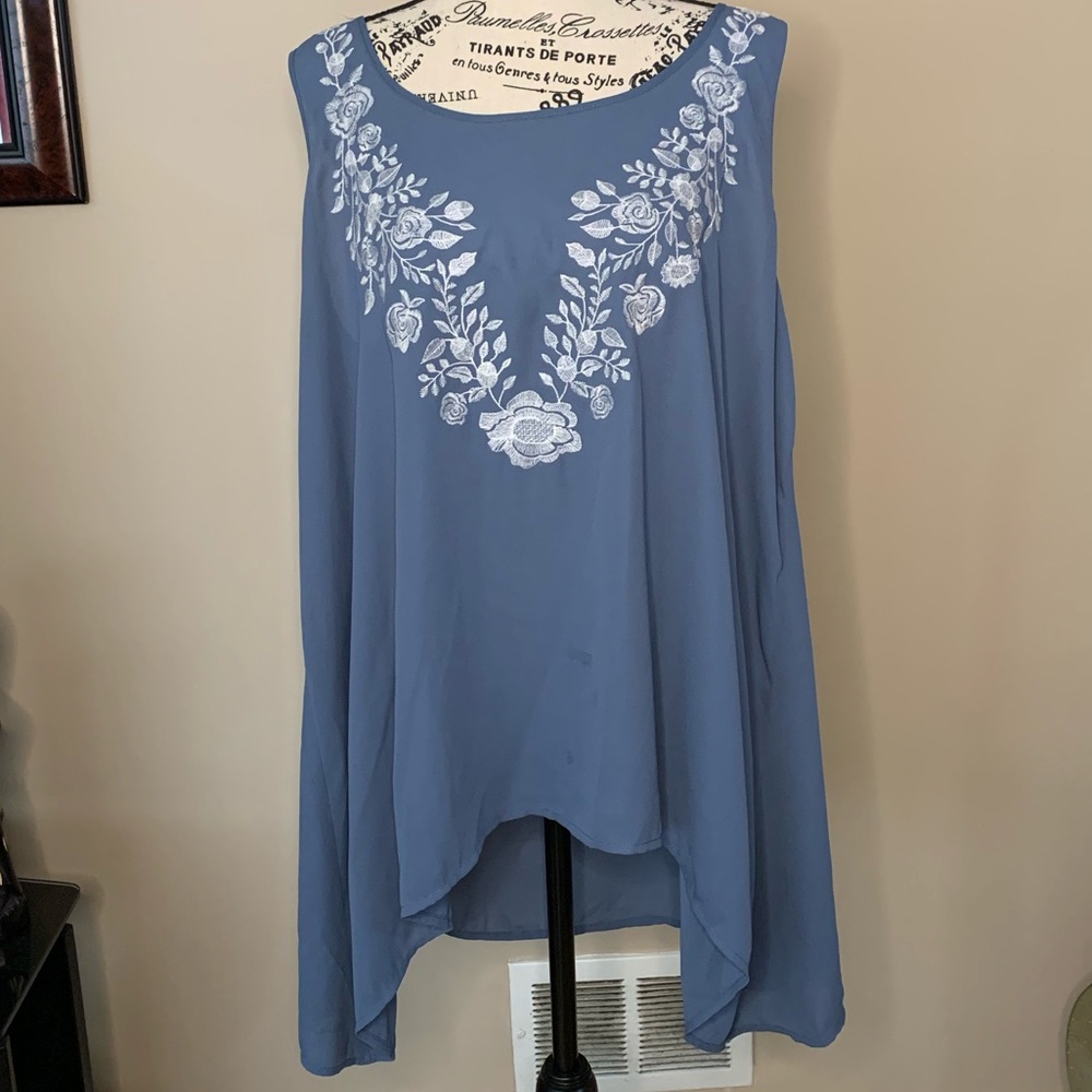 Torrid Grayish-Blue Blouse